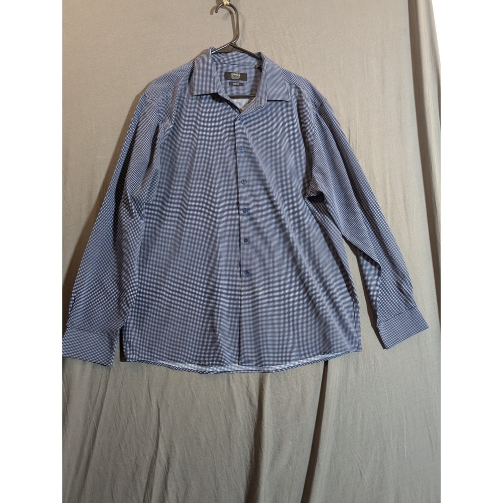 Jones New York Slim Fit‎ Size XL Long Sleeve Button Down blue/white Color